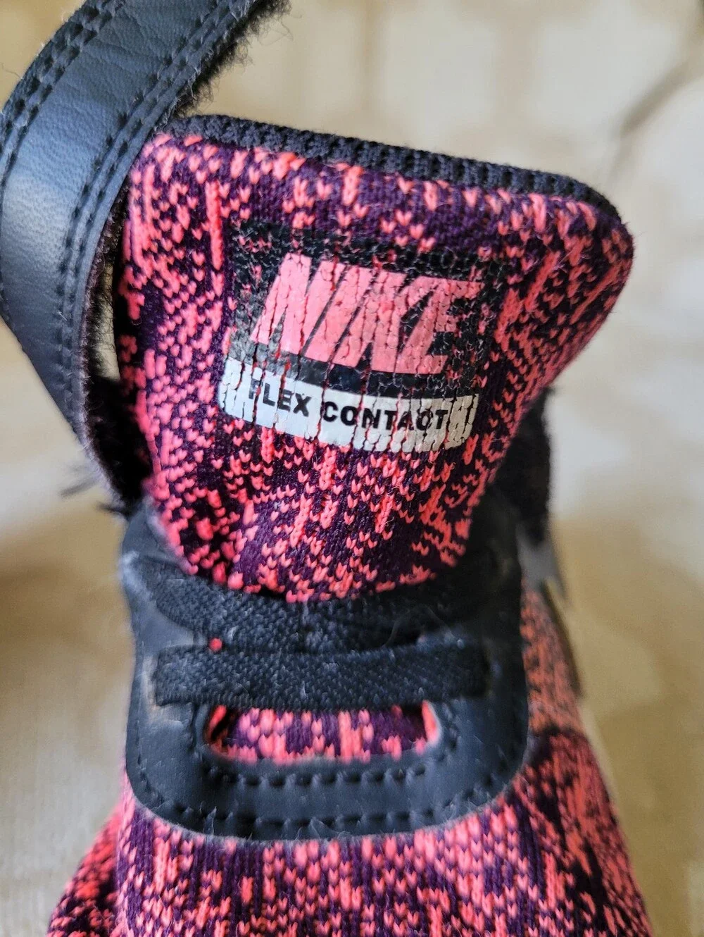 NIKE FLEX CONTACT SNEAKERS PINK BLACK TODDLER LITTLE KIDS SIZE 6 - Picture 8 of 13